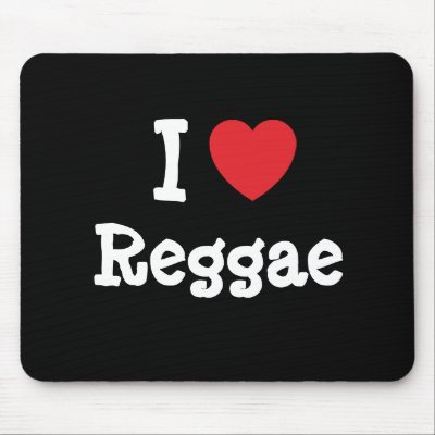 I love Reggae heart custom personalized Mouse Pad by funnycustomtshirts