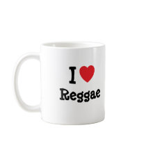 I love Reggae heart custom personalized mugs