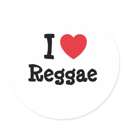 I love Reggae heart custom personalized Stickers by funnycustomtshirts