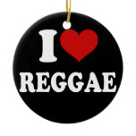 I Love Reggae Christmas Ornaments