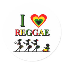 I Love Reggae stickers
