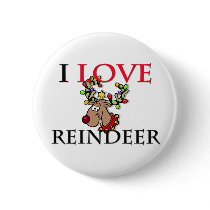I Love Reindeer buttons