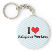I Love Religious Workers keychains