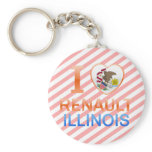 I Love Renault, IL Key Chains