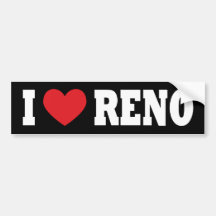 I Love Reno Bumper Sticker