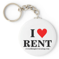 I Love RENT Keychain