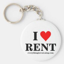 I Love RENT Keychain