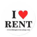 I Love RENT Sticker