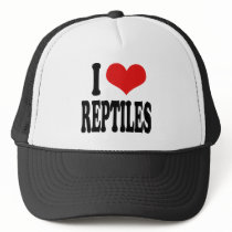 I Love Reptiles hats