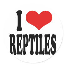 I Love Reptiles stickers