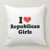 I LOVE REPUBLICAN GIRLS - .png Throw Pillows