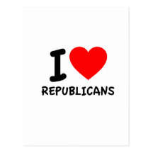 I Love Republicans Post Cards