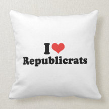 I LOVE REPUBLICRATS - .png Throw Pillows