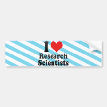 I Love Research Scientists Bumper Stickers