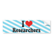 I Love Researchers bumper stickers