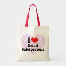 I Love Retail Salespersons Canvas Bag
