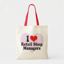 I Love Retail Shop Managers Canvas Bag