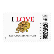 I Love Reticulated Pythons postage