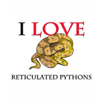 I Love Reticulated Pythons t-shirts