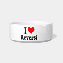 I love Reversi Cat Food Bowls