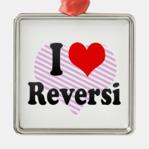 I love Reversi Christmas Ornament