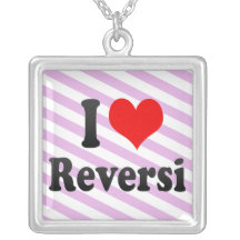 I love Reversi Personalized Necklace