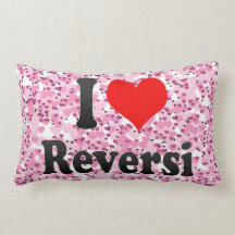I love Reversi Throw Pillows