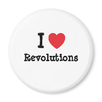 I love Revolutions heart custom personalized magnets