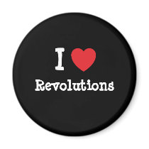 I love Revolutions heart custom personalized magnets