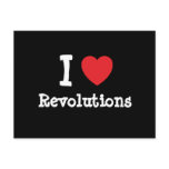 I love Revolutions heart custom personalized Postcards