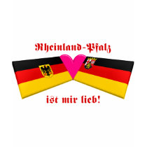 I Love Rheinland-Pfalz t-shirts by Vexillophile I Love Rheinland-Pfalz t-shirts