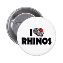 I Love Rhinos Button