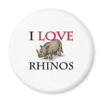 I Love Rhinos magnets