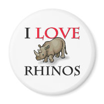 I Love Rhinos magnets