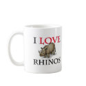 I Love Rhinos mugs