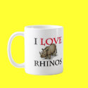 I Love Rhinos mugs