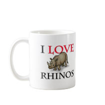 I Love Rhinos Mugs