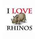 I Love Rhinos t-shirts