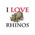 I Love Rhinos t-shirts