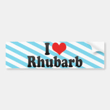 I Love Rhubarb Bumper Sticker