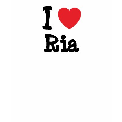 I love Ria heart T-Shirt by funnycustomtshirts