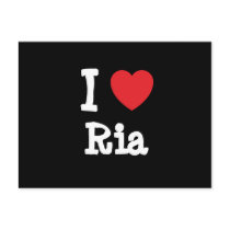 I love Ria heart T-Shirt Post Cards