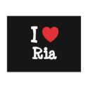 I love Ria heart T-Shirt postcards