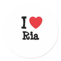 I love Ria heart T-Shirt Stickers