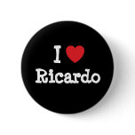 I love Ricardo heart custom personalized buttons