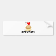 I Love Rice Cakes Bumper Stickers