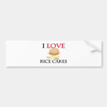 I Love Rice Cakes Bumper Stickers