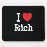 I love Rich heart custom personalized Mouse Mats