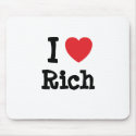I love Rich heart custom personalized mousepads