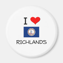 I Love Richlands Virginia Magnet